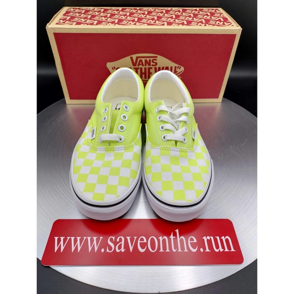 VANS ERA CHECKERBOARD "SHARP GREEN" US WOMEN'S SIZE 7 - Picture 3 of 11